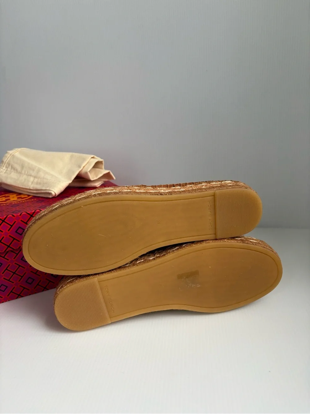 Tory Burch Women's INES Platform Espadrilles Tan 8.5 NIB